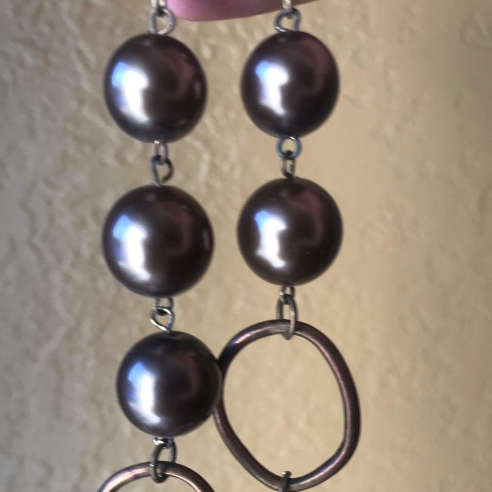 Mixed materials on a necklace